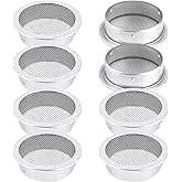 VKQ 2 Inch Round Open Screen Vent, Aluminum, Mill Finish, 8 Pack | Round Vent With Open Screen Design. Fits Display Cases, Spice Racks, And Reptile Cages. Mill Finish, 8 Pack. 
