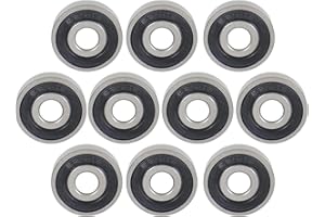 KABOBEARING 10 Pcs 626-2RS Double Rubber Seal Bearings 6x19x6mm ABEC-5 Z3V3 High Speed Sealed Miniature Bearings.