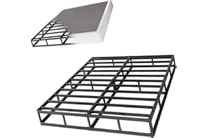 Aardhen 9 Inch High Profile Full Box Spring Strong Metal Frame Mattress Foundation, Quiet Noise-Free,Easy Assembly, 3000lbs Max Weight Capacity
