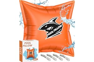 EIIORPO Pool Pillows for Above Ground Pools, Heavy Duty Pool Pillows for Closing Winter 0.5mm PVC (27 Gauge) with 65ft Rope, Cold Resistant Pool Cover Pillow for Winterizing (4x4 ft.)