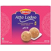 BIKAJI Atta Ladoo 14.11 oz, Traditional Indian Whole Wheat Sweet | Smooth, rich whole wheat mithai made using traditional Indian sweet-making methods. Ready to eat; perfect for gifting or