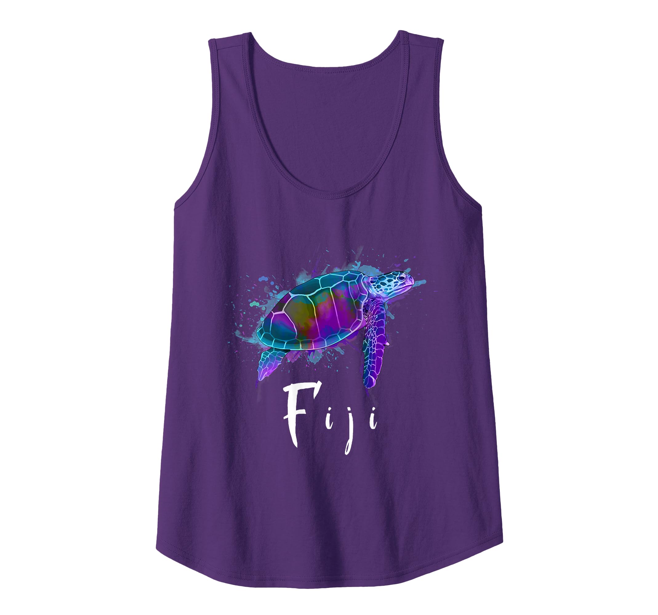 Photo 1 of ** STOCK PHTO FOR REFERNECE *** Fiji Islands Watercolor Turtle Fiji Souvenir Tank Top