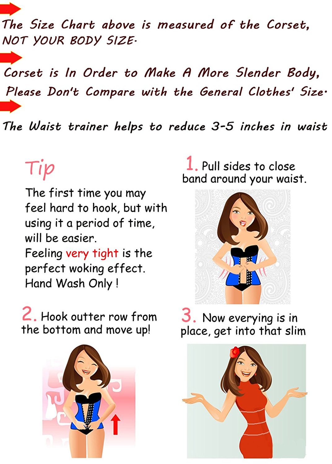 Women\'s Waist Slimming Latex Waist Trainer Corset Body Shapewear