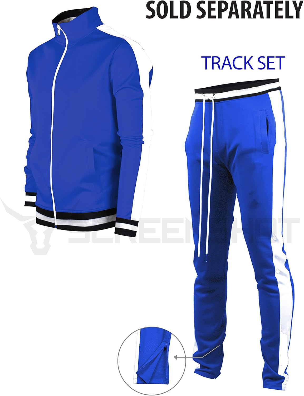 Screenshotbrand Mens Hip Hop Premium Slim Fit Track Pants - Athletic Jogger Bottom with Side Taping: Clothing
