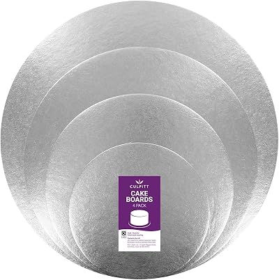 Culpitt Cut Edge Round Cards 4 Pack 6 8 10 12 Silver 1.8mm Thick
