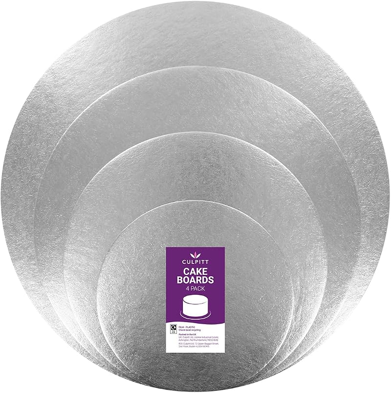Culpitt Cut Edge Round Cards 4 Pack 6 8 10 12 Silver 1.8mm Thick