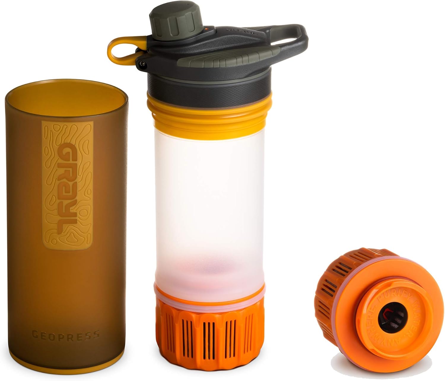 GRAYL GeoPress Purifier + Extra Filter Cartridge [Bundle] for Hiking, Camping, Survival, and Travel: Home Improvement