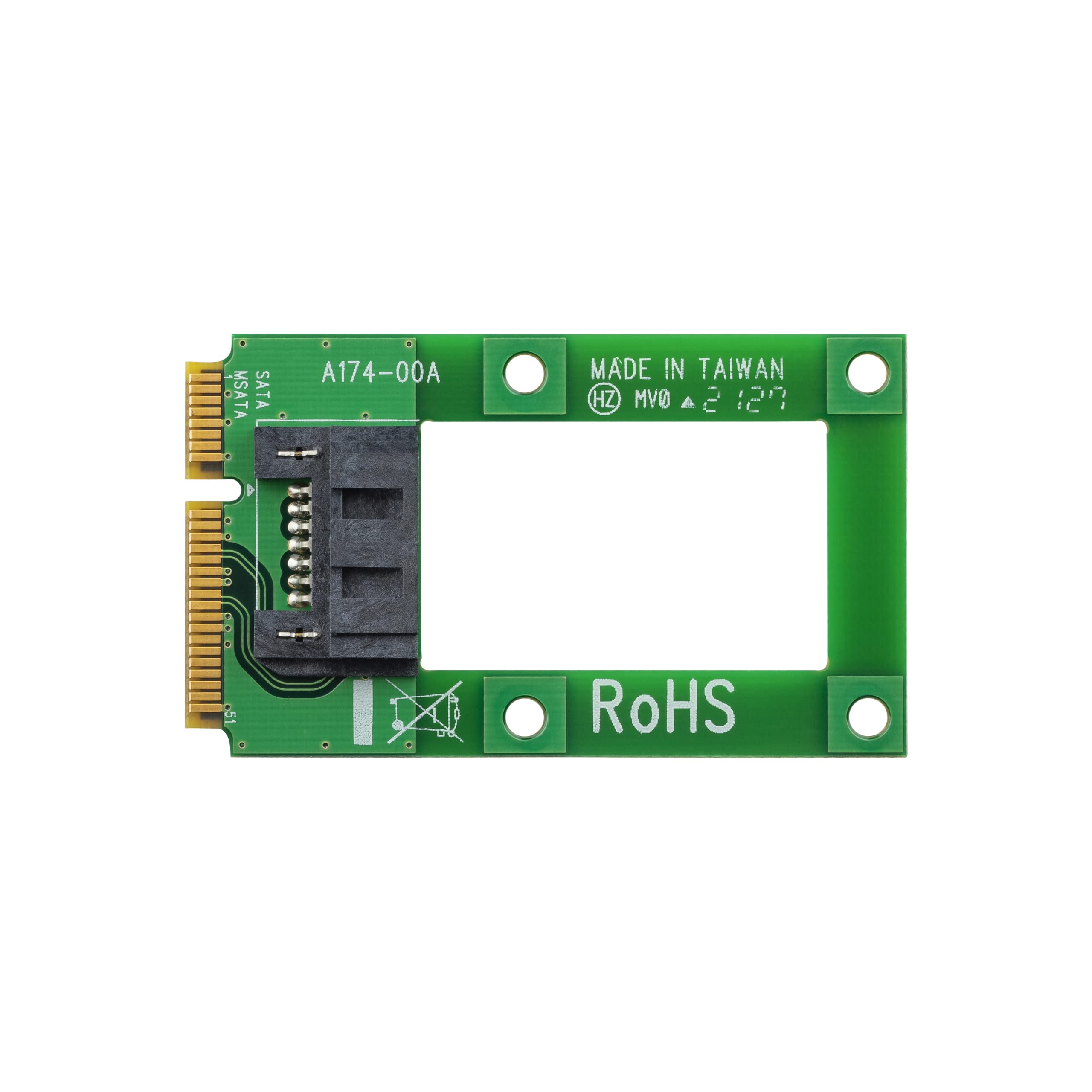 StarTech.com mSATA to SATA HDD / SSD Adapter – Mini SATA to SATA Converter Card - mSATA to SATA 2.5/3.5 Hard Drive Adapter Converter Card , TAA (MSAT2SAT3)
