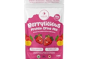 Purely Kids Organic Berrylicious Protein Drink Mix, All Natural, Dairy Free, Gluten Free, NON GMO,No Added Sugar, 20g Protein