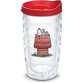 Tervis Peanuts Best Buddies Collection Snoopy Woodstock House Made in USA Double Walled Insulated Tumbler Travel Cup Keeps Drinks Cold & Hot, 10oz Wavy, House