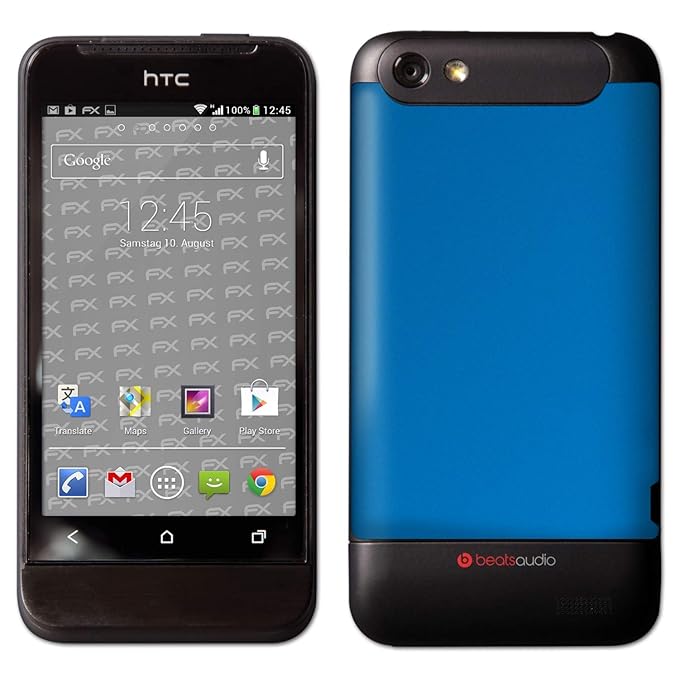 atFolix Skin kompatibel mit HTC One V, Designfolie Sticker (FX-Chrome-Soft-Blue), Verchromt/Chrom/Glanz-Effekt