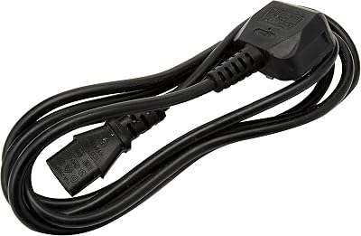 PRO ELEC PE01057 UK Plug to IEC C13 2m Mains Lead 5A Fuse Black