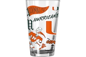 Logo Brands NCAA 16 oz Pint Glass - Durable Glass With Bold Team Color– Chip-Resistant Rim Drinkware For Fans, Tailgates, Home Bars & Everyday Use