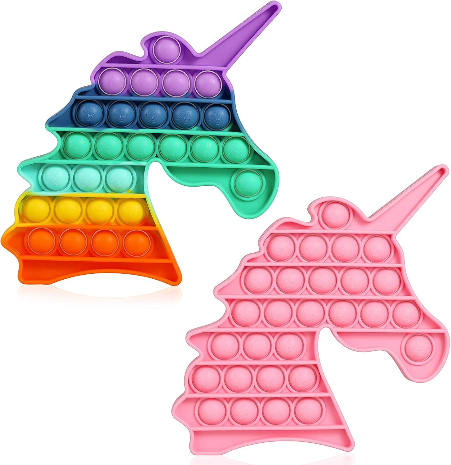 Amazon Com Hiunicorn Rainbow Pink Unicorn Sensory Fidget Toy Bubbles Popping Toy Gift Educational School Game Crafts For Kids Teen Autism Stress Sensory Toy Reliever Rainbow Pink Toys Games