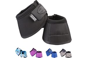 Harrison Howard Horse Bell Boots Overreach Bell Boots No-Turn Bell Boots for Horse-Durable Protective Hoof Boot