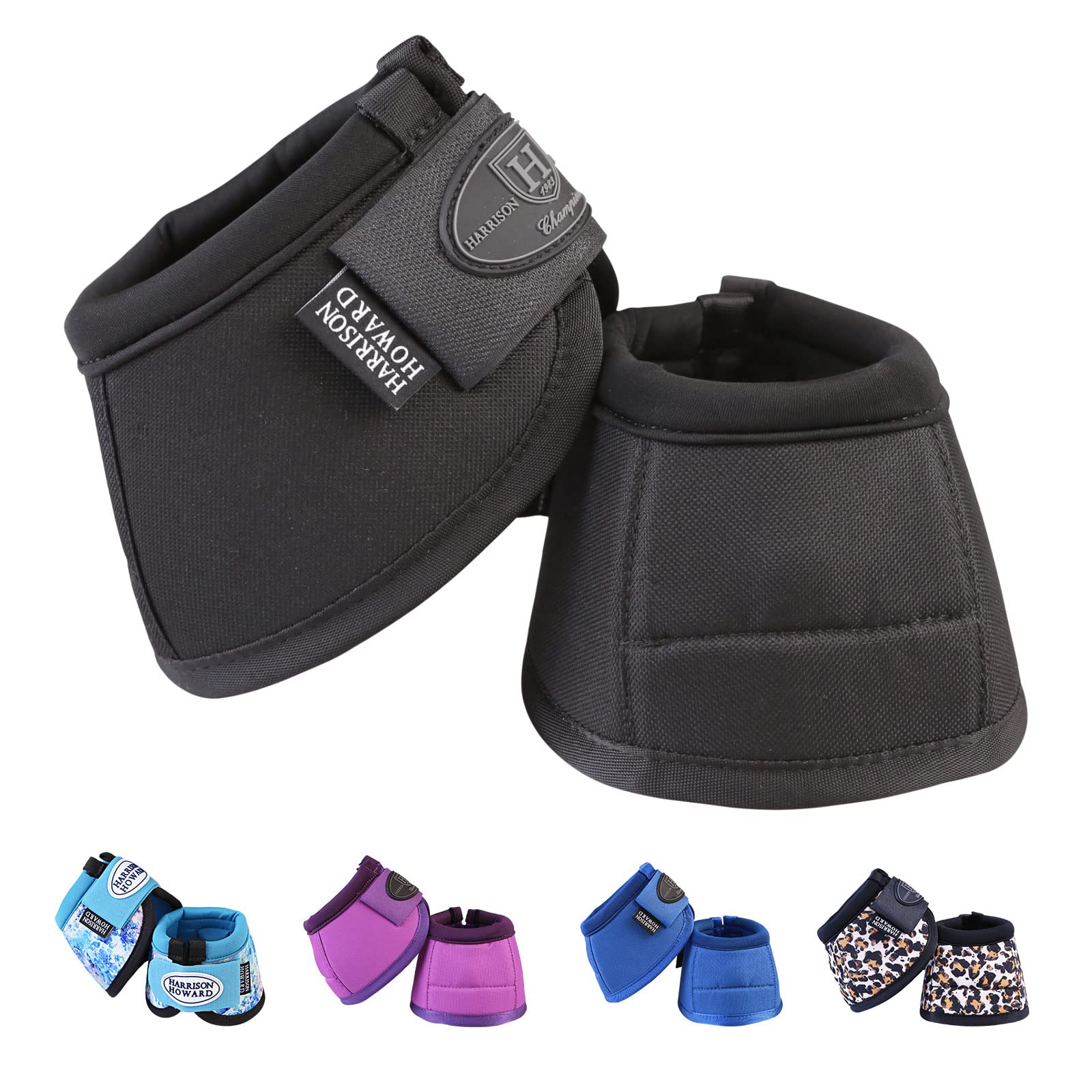Photo 1 of Harrison Howard Horse Bell Boots Overreach Bell Boots No-Turn Bell Boots for Horse-Sturdy Protective Hoof Boot