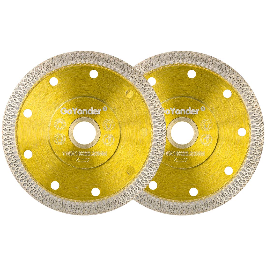Super Thin Diamond Ceramic Saw Blade Porcelain Cutting Blade for Cutting Ceramic Or Porcelain Tile (4.5“-Golden-2PCS) — image 1