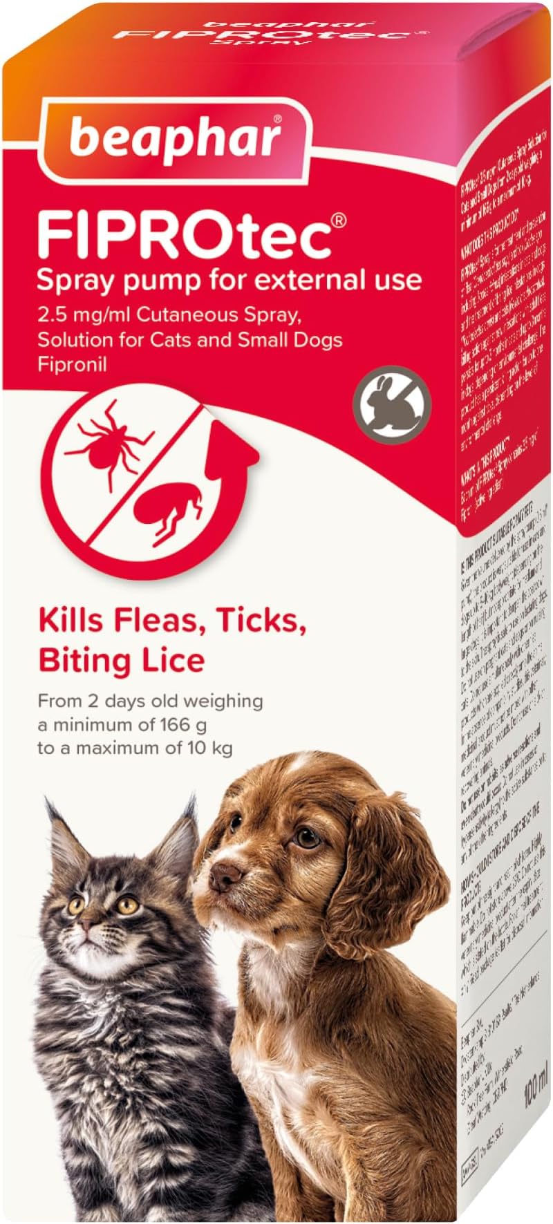 Beaphar FIPROtec Spray for Cats & Dogs 100ml Kills Fleas Ticks Lice