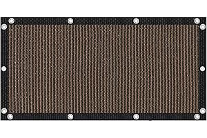 VICLLAX 90% Shade Fabric Sun Shade Cloth with Reinforced Grommets, Outdoor Sun Screen Fabric for Outdoor Patio Garden Pergola Cover Canopy 5x6 FT, Mocha