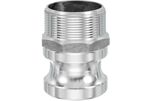 PATIKIL 1 Pack 2" Aluminum Cam Lock Fittings - Male Adapter x Female NPT Thread, Quick Disconnect Coupling Cam Lock Hose Fitt