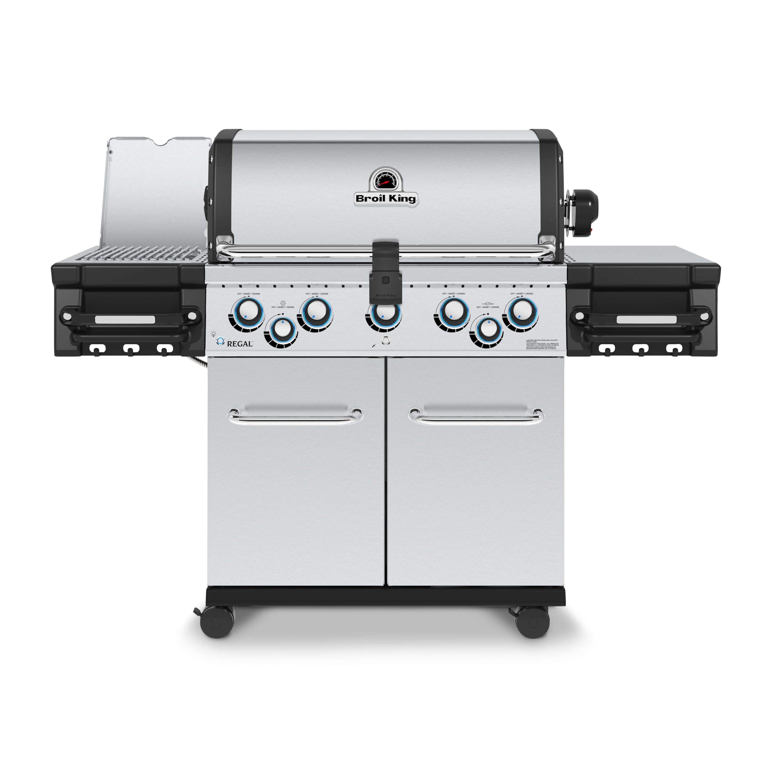 Photo 1 of ****************FOR PARTS ONLY--missing grill cover and stainless steel cabinet doors**********
Broil King 958944 Regal S 590 Pro IR Propane Gas Grill, 5-Burner, Stainless Steel