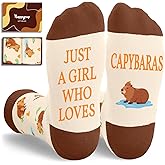 HAPPYPOP Animal Gifts for Women - Sea Otter Capybara Socks, Manatee Axolotls Gift for Teens