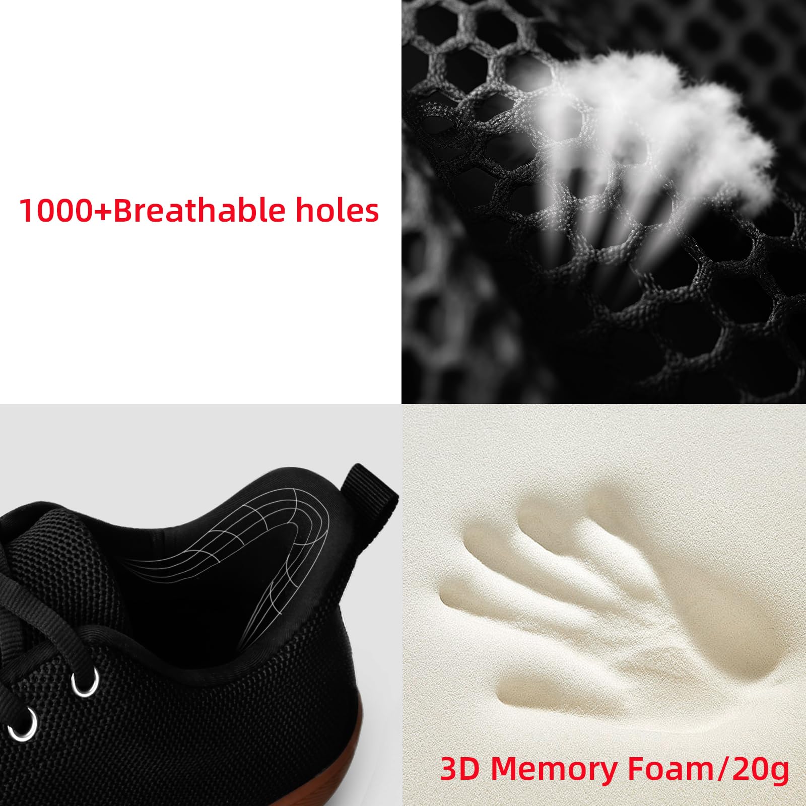 BUHCFBO Unisex Wide Toe Barefoot Shoes for Mens Womens Minimalist Cross-Trainer Shoes Walking for Men Women Zero Drop Sole Trail Running Sneakers Tennis Gym Workout,Black 8