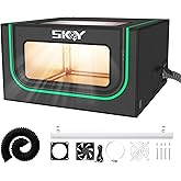 Updated Integrated Laser Engraver Enclosure with LED Light, Ventilation Kit, Cover Tent Fits for Most Laser Cutter, Insulates