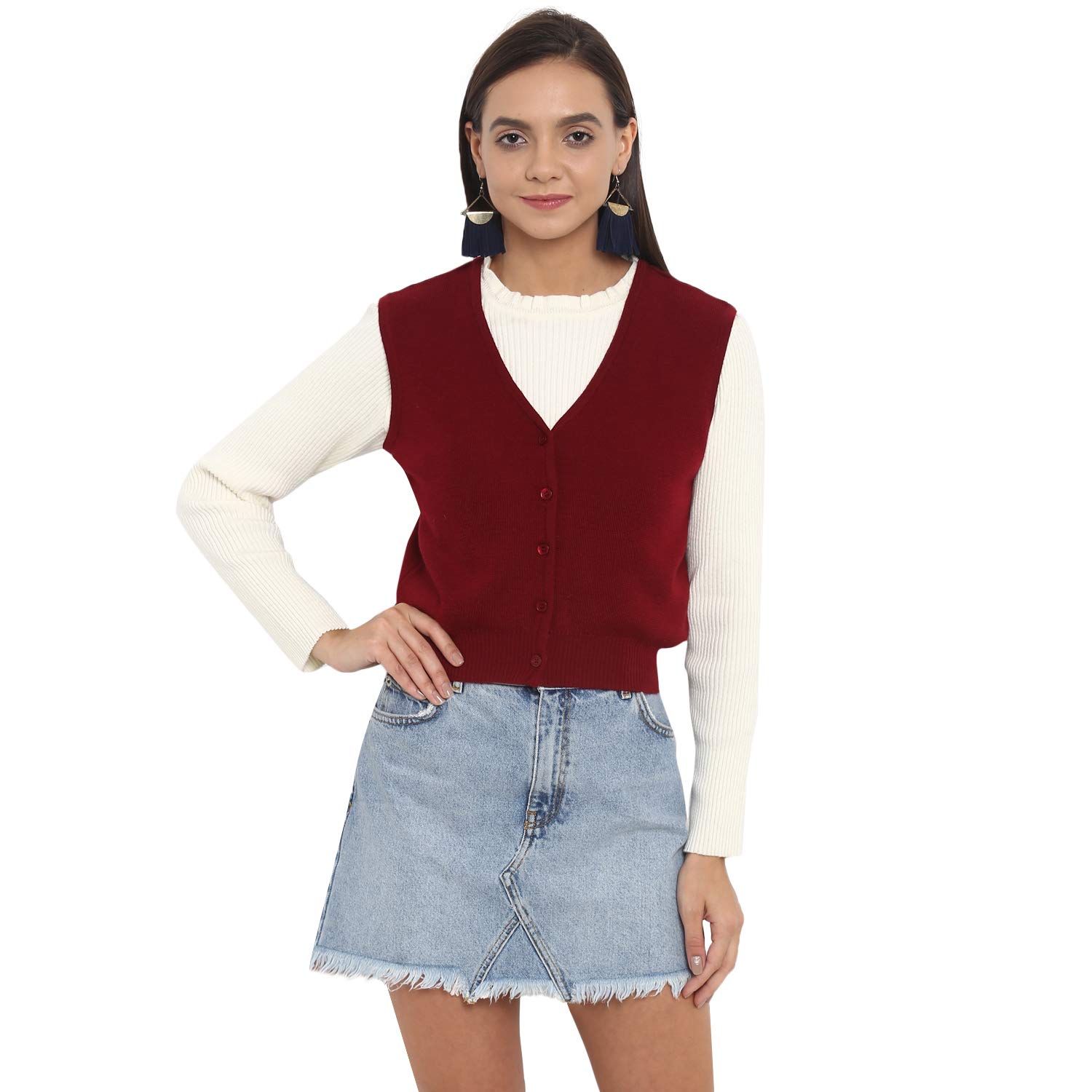 monte carlo maroon pure wool sweaters