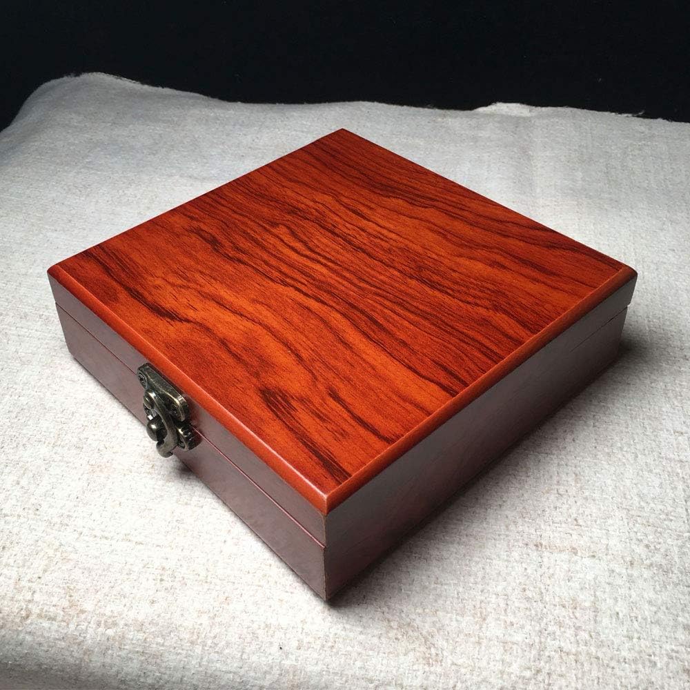 Wooden box,wooden jewelry box,wooden box with hinged lid, decorative box storage box with lid,wooden storage box,storage box with lock,suitable for gifts,beads,jade, bracelets,necklaces,small items,: Home Improvement