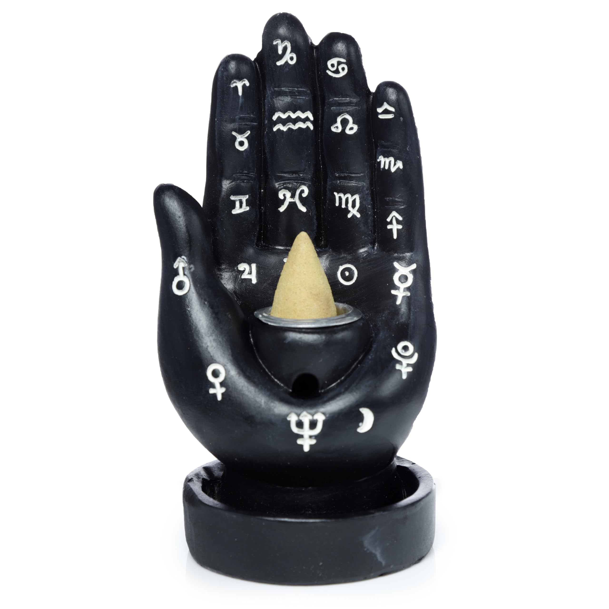 Puckator Mantric Hand/Tarot Hand Palm Backflow Incense Burner - Home Zen Meditation Decor Accessories - Incense Waterfall Cone Burner - Spiritual Feng Shui Goth Relaxation Gifts Gift - Desk Ornaments