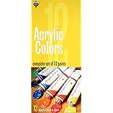 Nicole Acrylic Colors Set, 12 Tubes, 12-ml each