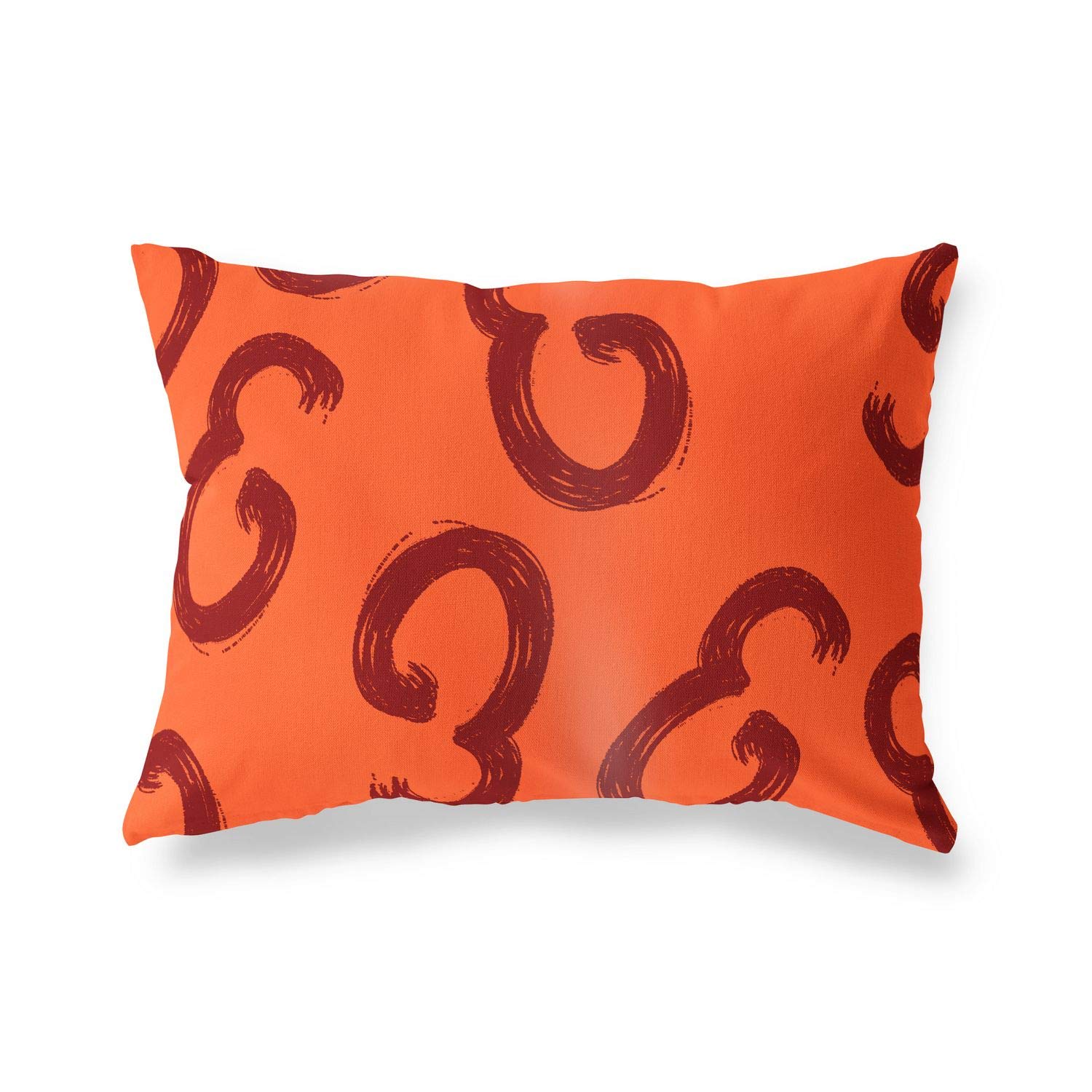 BonaMaison Decorative Cushion Cover, Orange Bordeux Throw Pillow Covers, Home Decorative Pillowcases for Livingroom, Sofa, Bedroom, Size: 45X60 Cm - Designed and Manufactured in Turkey
