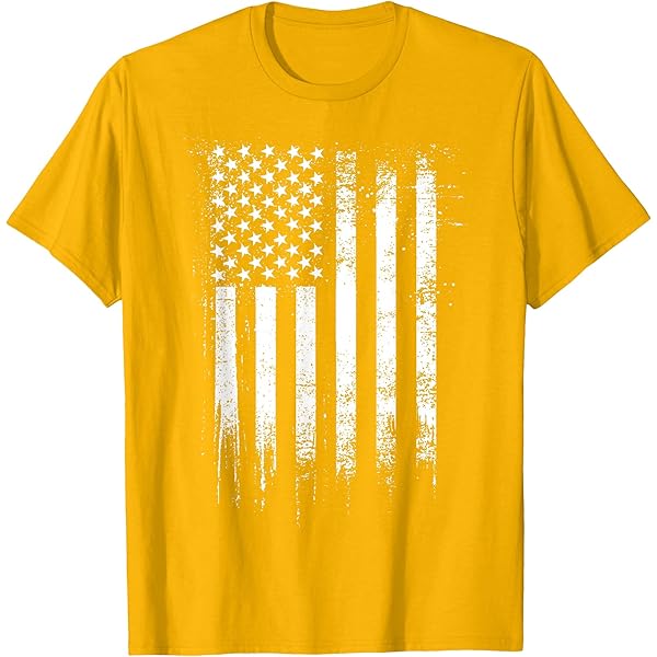 Calhoun Men's USA American Flag T-Shirt (Distressed, Small