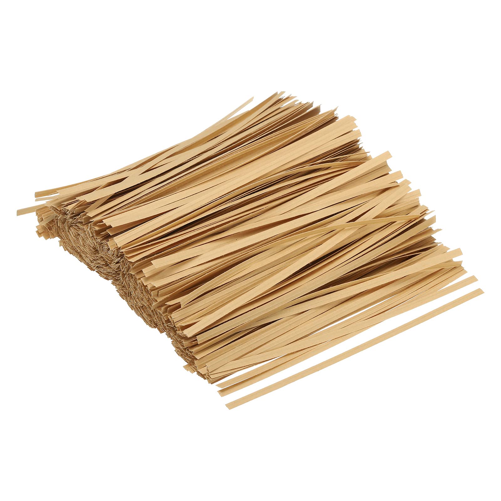 PATIKIL Twist Ties 5.9" Paper Closure Tie for Party Tying Gift Bags, Candy, Bread, Arts Crafts Brown Pack of 1500