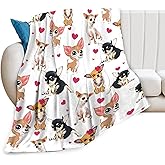 citari Chihuahua Dog Blanket Chihuahua Gifts for Girls Women Chihuahua Lovers Chihuahua Throw Blanket Kids Adults Soft Warm Cozy Fleece Blanket for Couch Sofa ​Bed 40"x50"