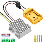 20V to 12V Step Down Converter Compatible with De-Walt 20V Power Wheel Battery Adapter, DC 12V 20A 240W Buck Converter Regula