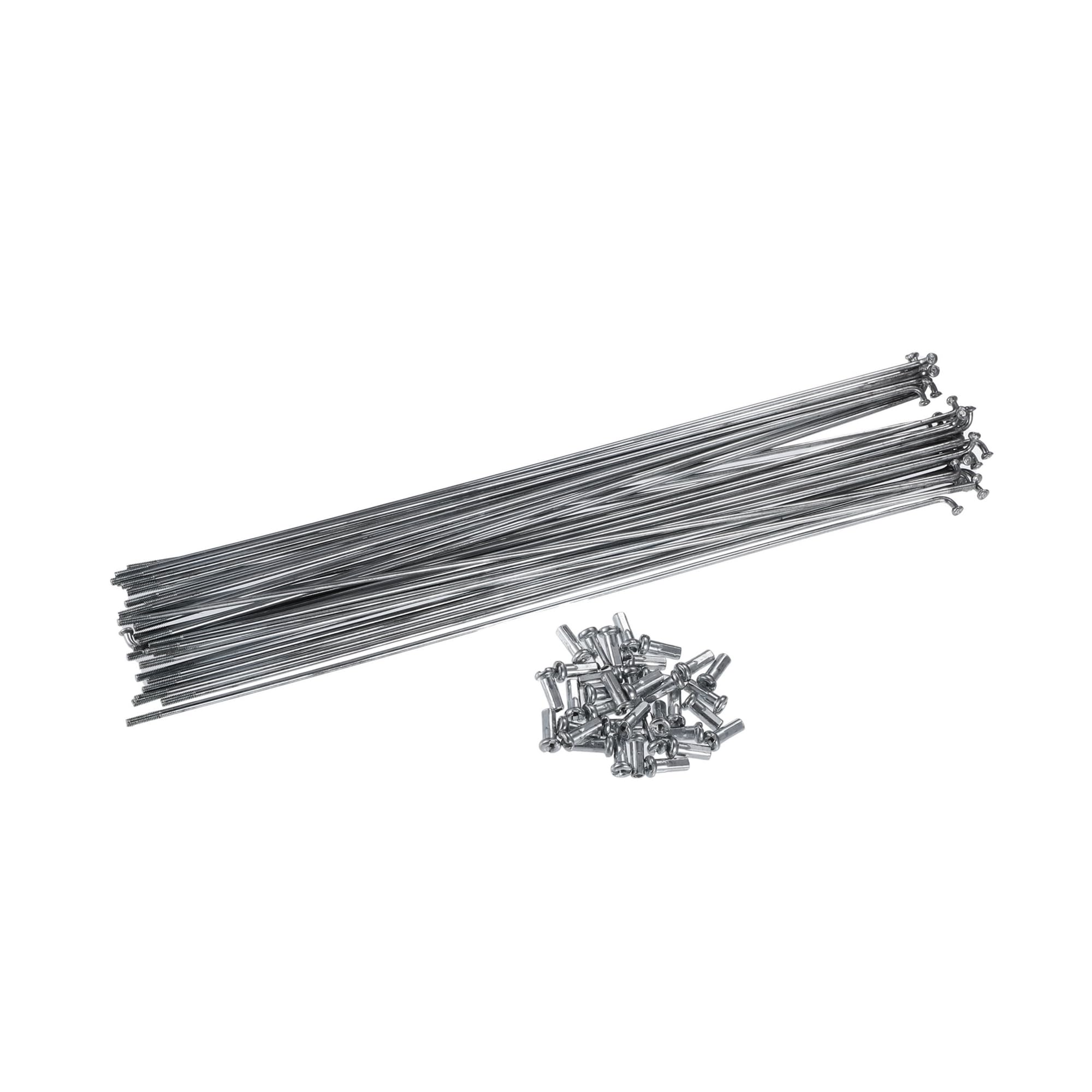 Motoforti 36pcs 14G J Bend Bike Steel Spokes 9.72" Cycle Spokes with Nipples Long-lasting