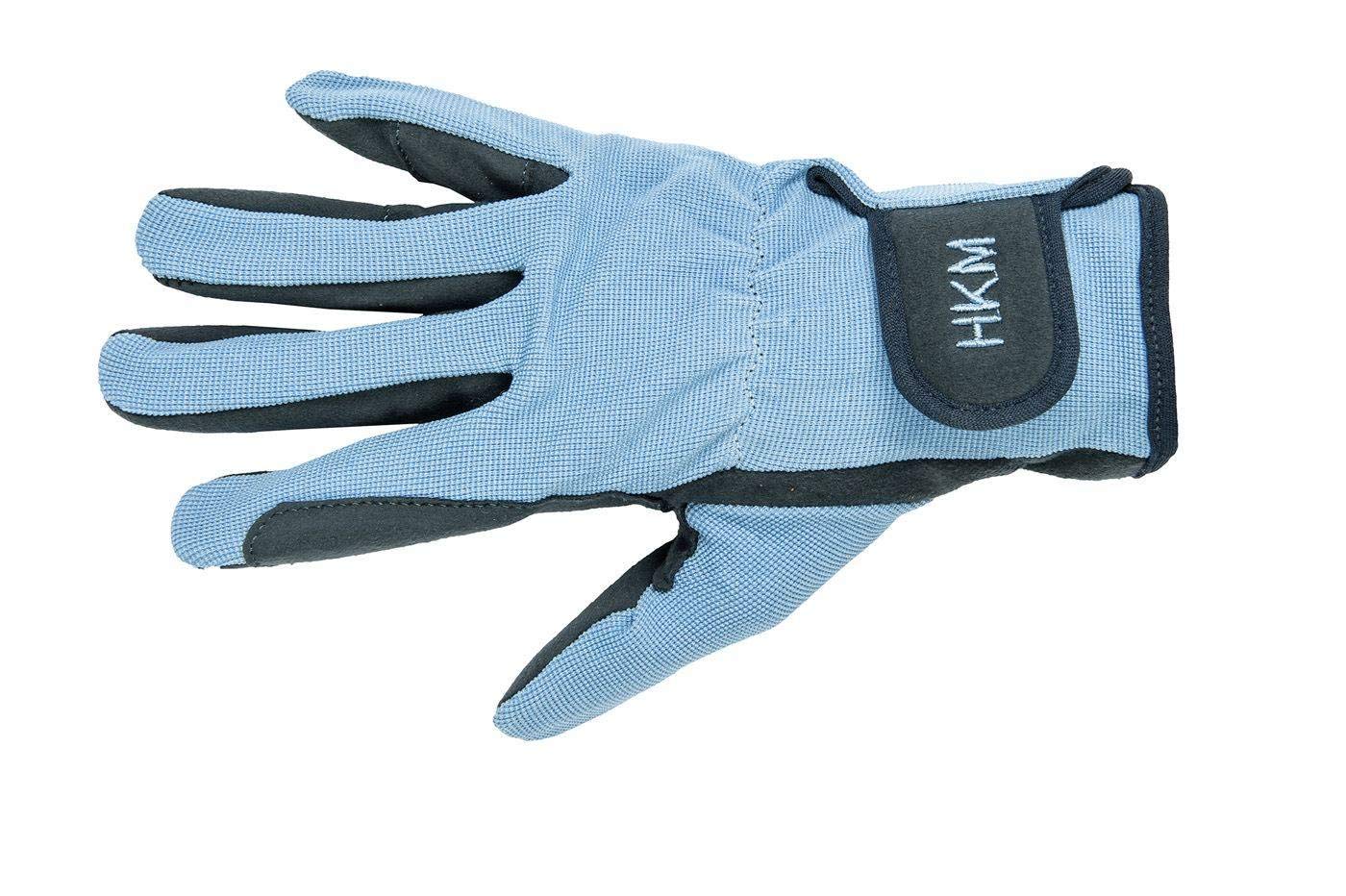 HKM Kids Special Riding Gloves, Blue/Babyblue, 8 Years