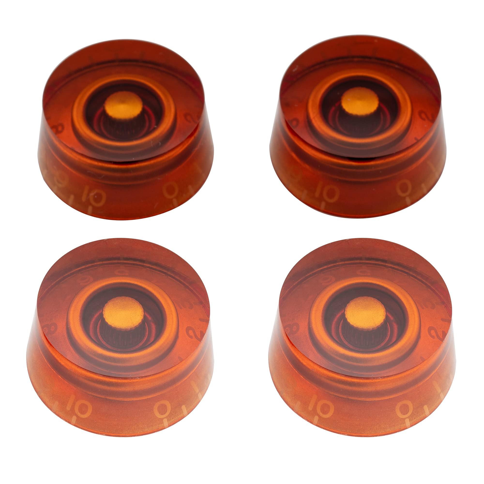 Musiclily Pro Imperial Inch Size Control Speed Knobs Compatible with USA Made Les Paul Style Electric Guitar, Amber (Set of 4) โ image 1