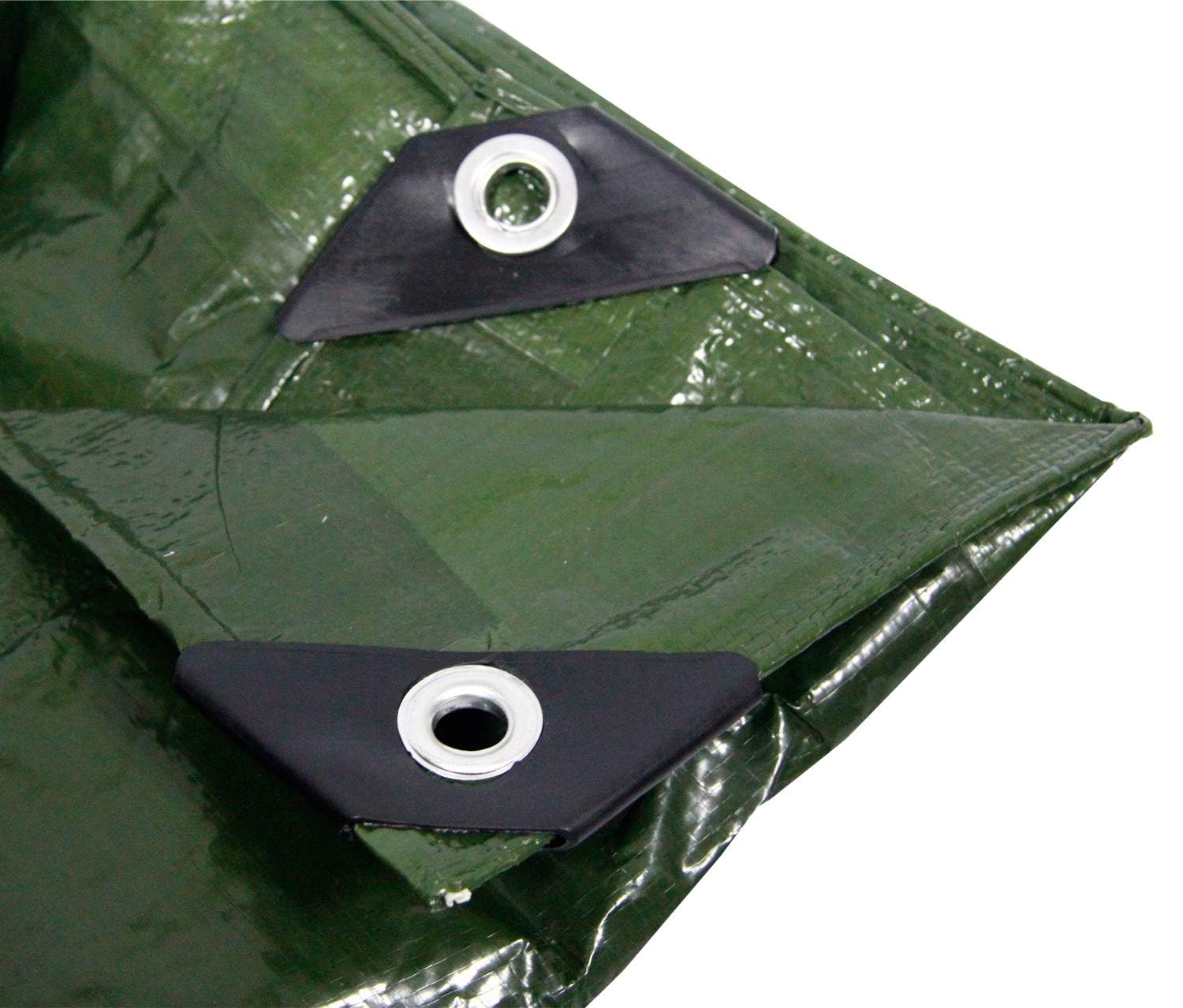 Photo 1 of Hanjet Waterproof Heavy Duty Tarp 15 x 20 5 Mil Thick PE Tarp Army Green Camping Outdoor Garden Wooden Cover Tarpaulin Tearresistant