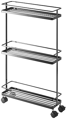 Yamazaki Tower Rolling Kitchen Storage Cart - Portable Shelves