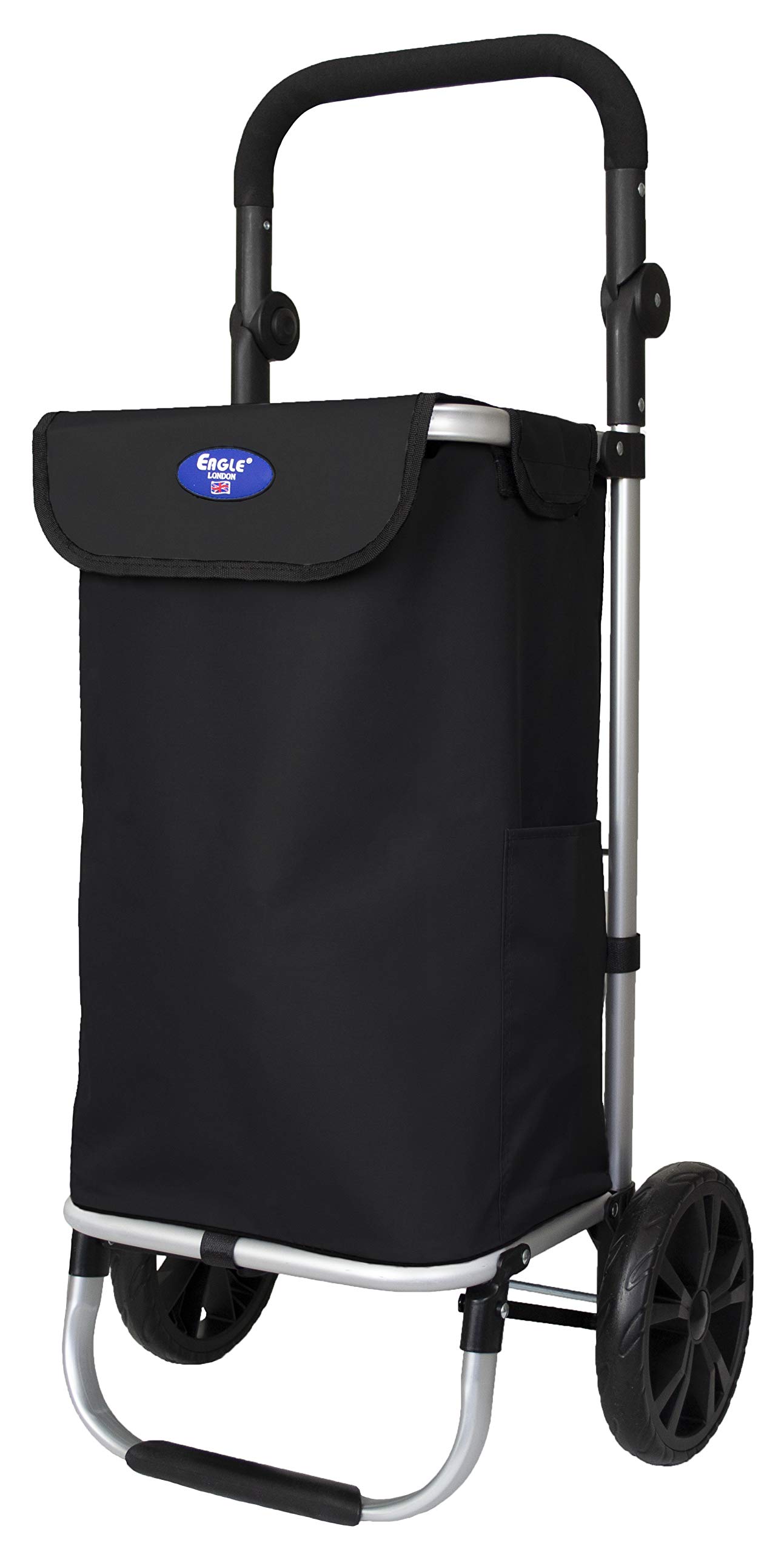 Aluminium Frame Shopping Trolley (Black with Adjustable Handle) — image 1