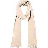 Calvin Klein womens Solid Acrylic Scarf W Fringe