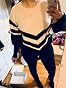 HZSONNE Women's Color Block Batwing Sweater - Cozy Pullover For Fall & Winter