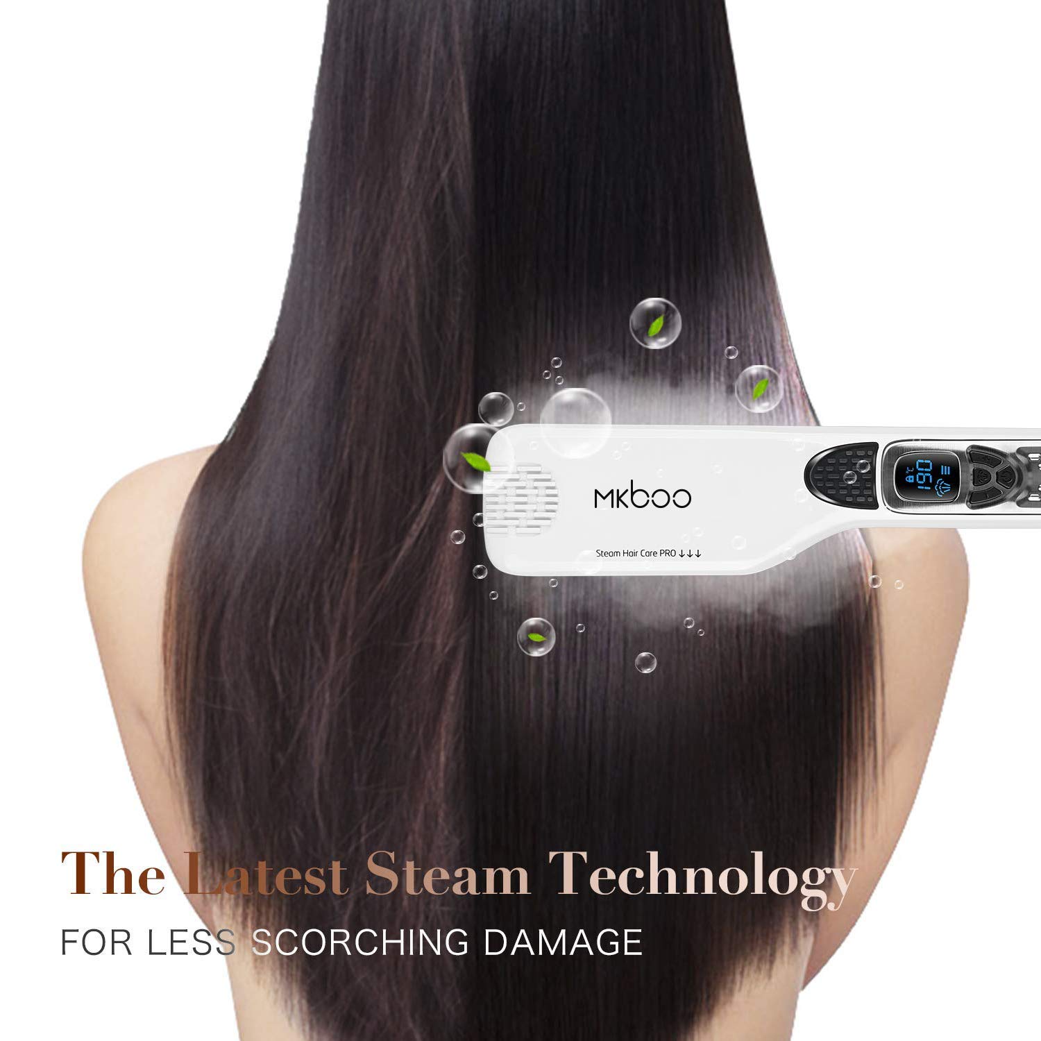 mkboo steam plus hair straightener care pro