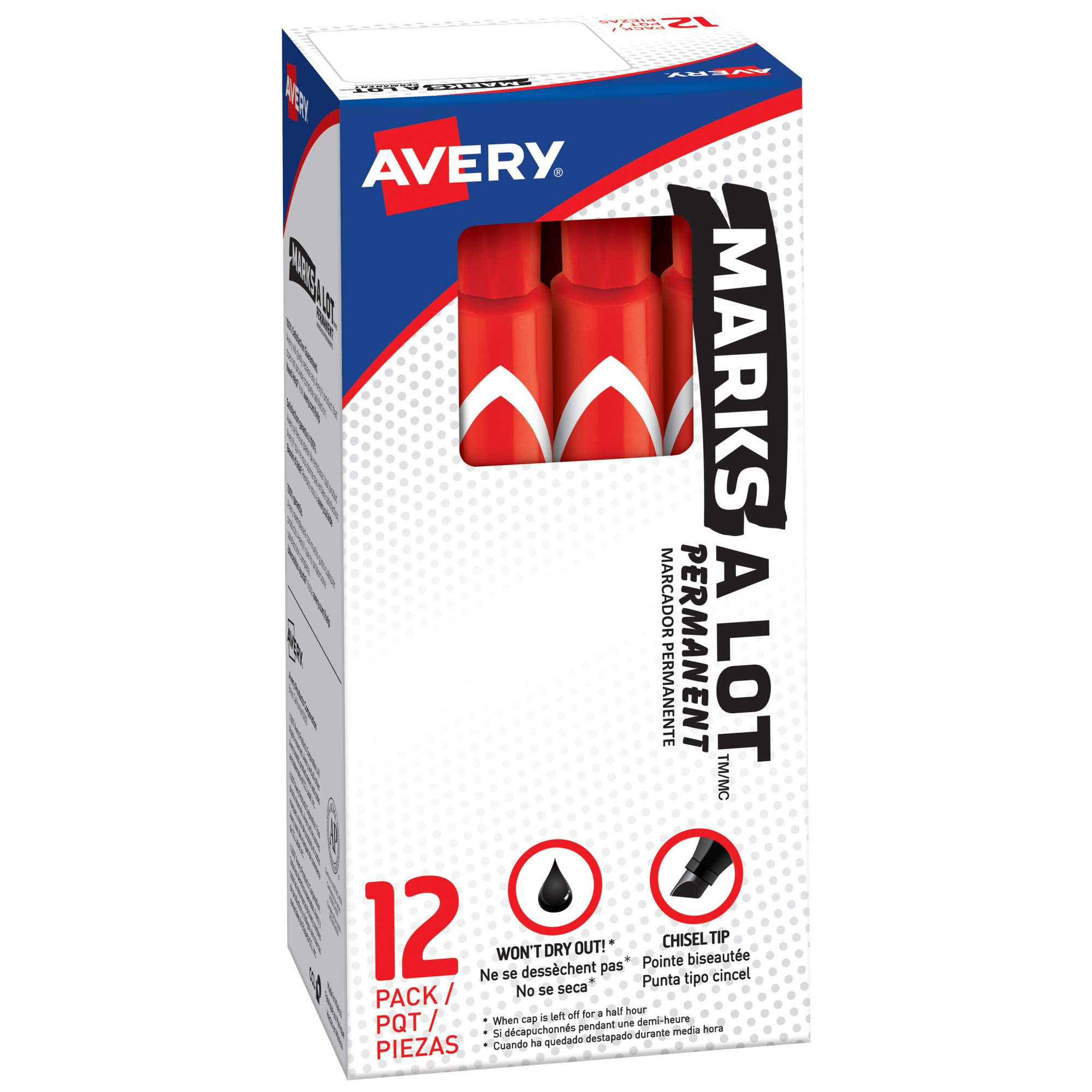 AVERY Marks A Lot Permanent Markers, Large