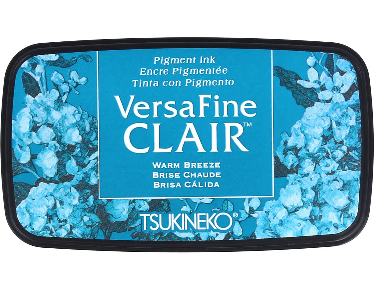 Tsukineko VF-CLA-603 Warm Breeze Versafine Clair Ink Pad, Synthetic Material, Blue, 5.6 x 9.7 x 2.3 cm