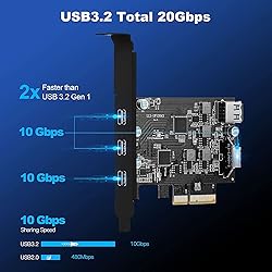 PCI-E to USB 3.2 Expansion Card ,3.2 gen2 10Gpbs