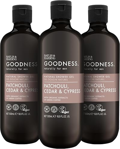 Baylis & Harding Goodness Patchouli Cedar Cypress Shower Gel 500 ml Pack of 3